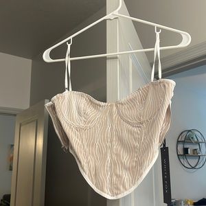 Brand new with tags WHITE FOX take a chance bustier in white. Size small